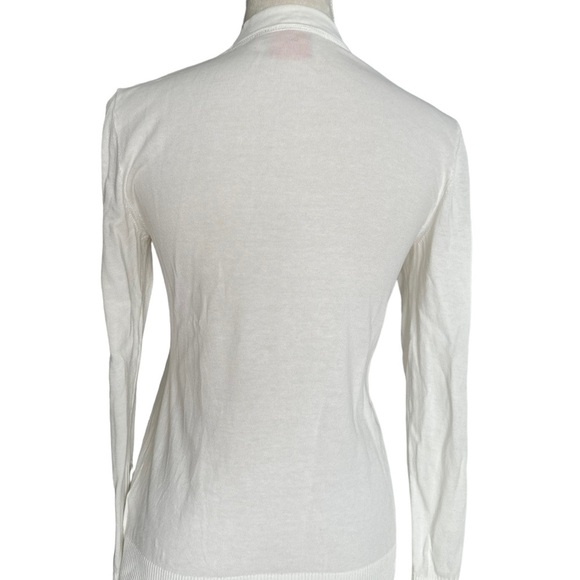 Tory burch white long sleeve v-neck gold bottoms simon cardigan - Picture 10 of 12